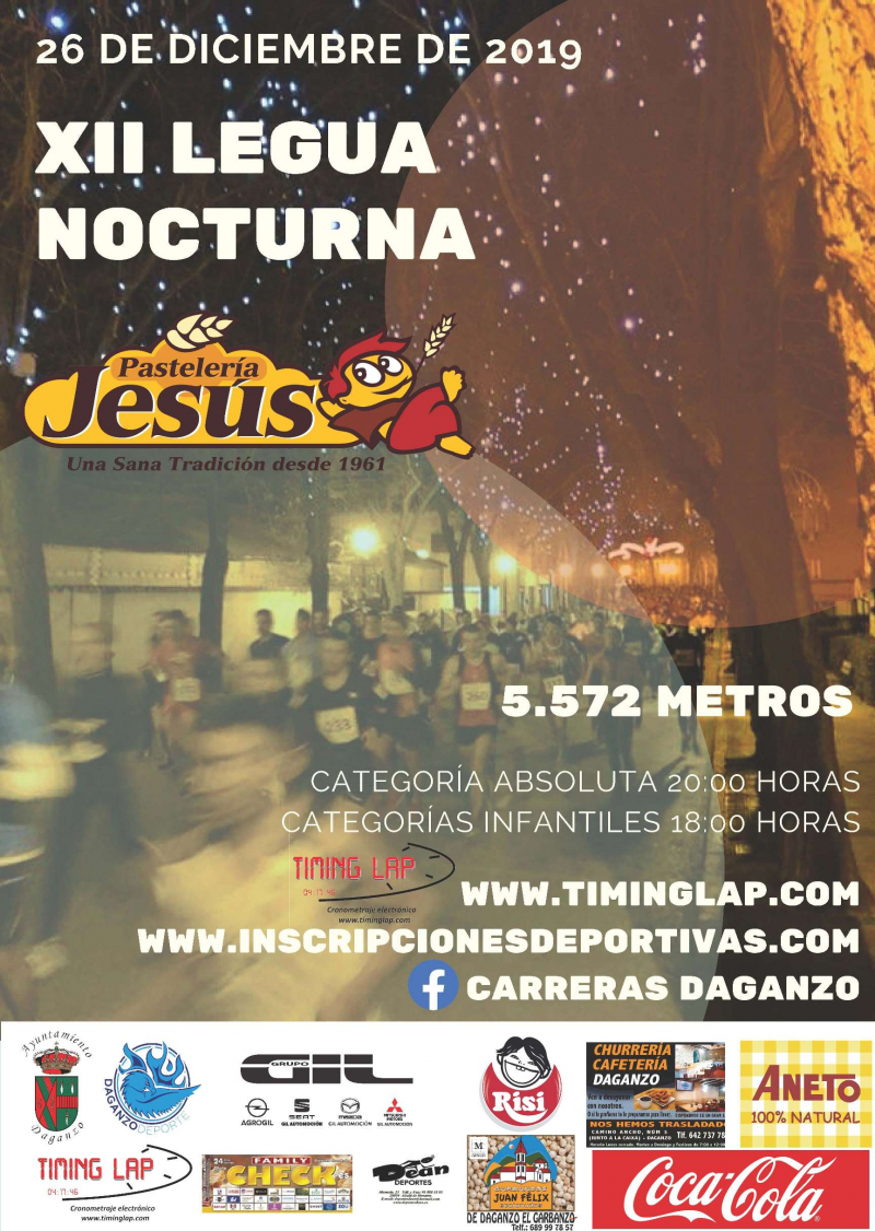 LEGUA NOCTURNA DAGANZO 2019 - Inscreva-se