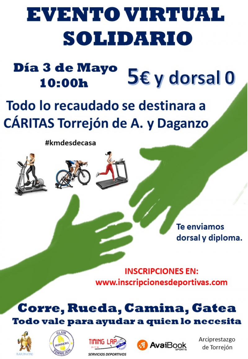 EVENTO VIRTUAL SOLIDARIO, #KMDESDECASA - Inscríbete