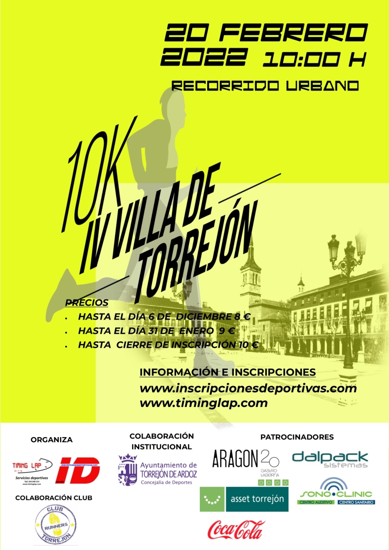 IV VILLA DE TORREJON  10K  - Inscrivez-vous