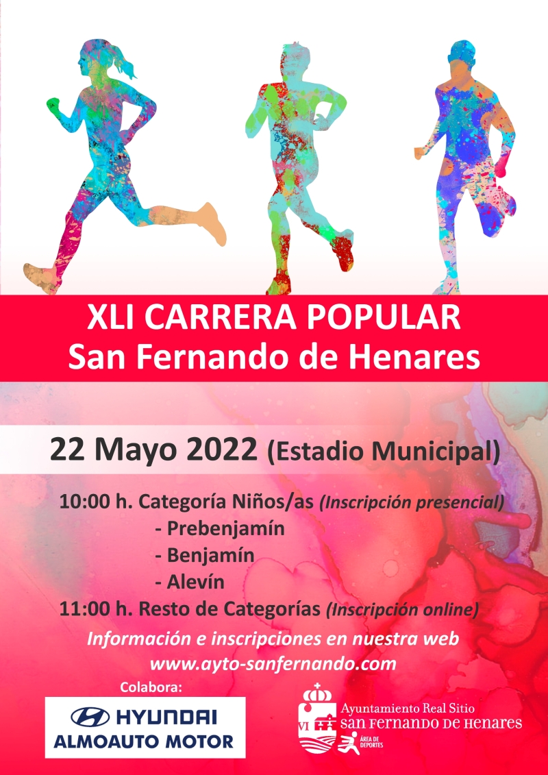 41 CARRERA POPULAR SAN FERNANDO DE HENARES 2022 - Inscreva-se