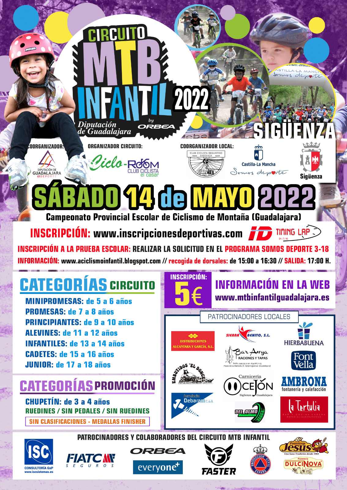 CIRCUITO MTB INFANTIL DIPUTACIÓN DE GUADALAJARA BY ORBEA 2022,  SIGUENZA - Inskriba zaitez