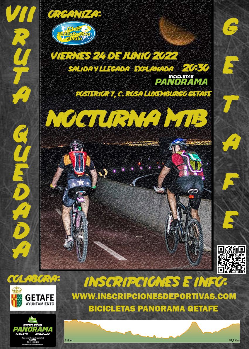 VII RUTA-QUEDADA NOCTURNA MTB GETAFE - Inscríbete