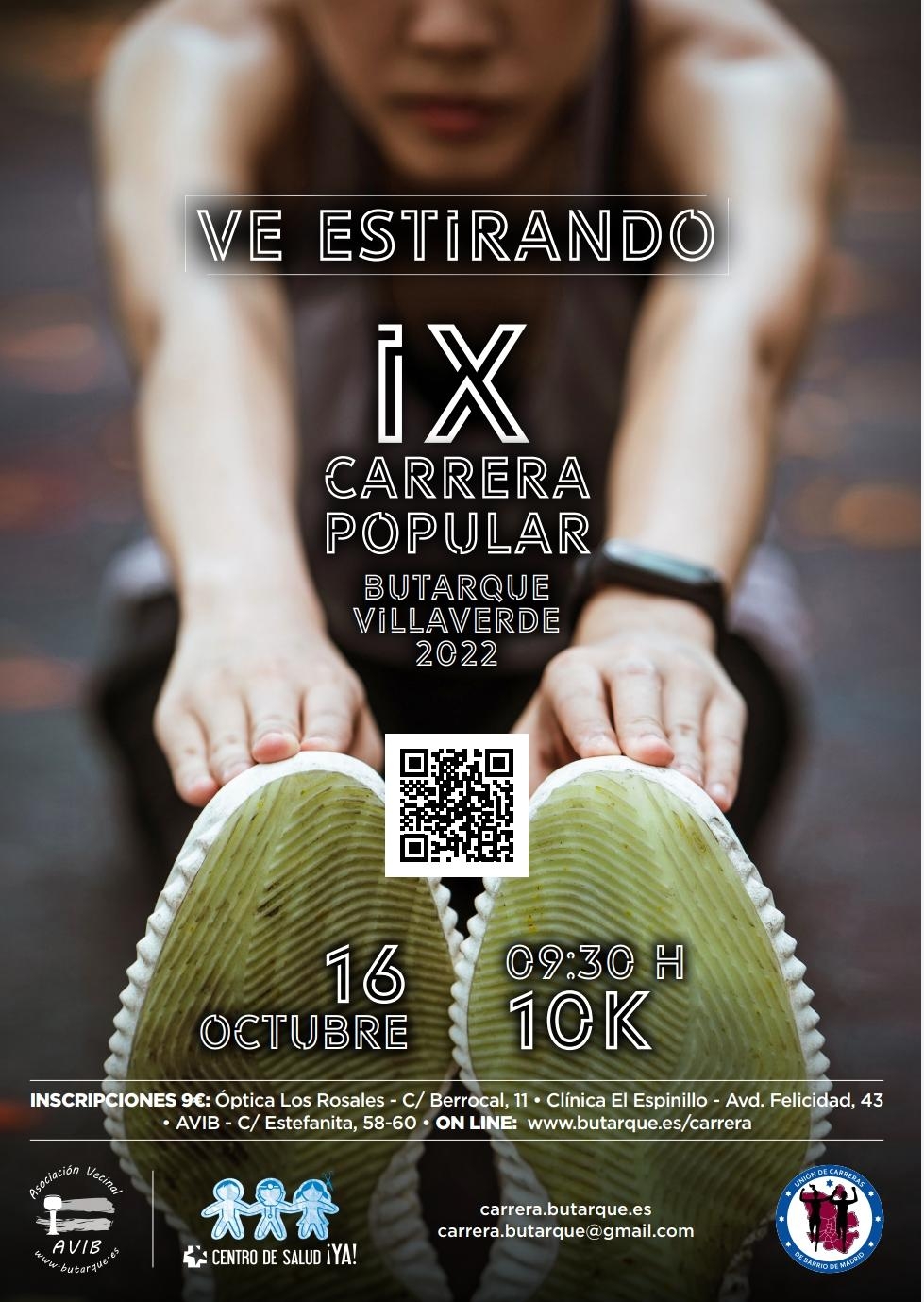 IX CARRERA POPULAR BUTARQUE-VILLAVERDE 2022 - Inscreva-se