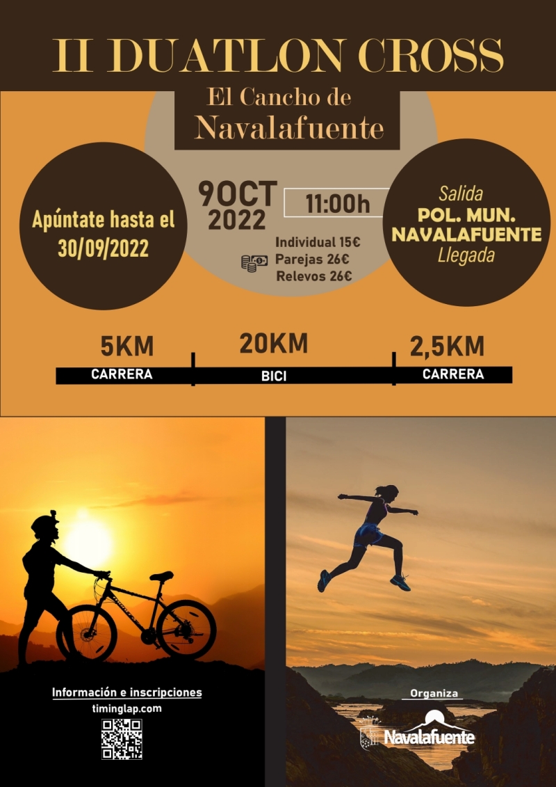 II DUATLÓN CROSS EL CANCHO DE NAVALAFUENTE - Inscrivez-vous