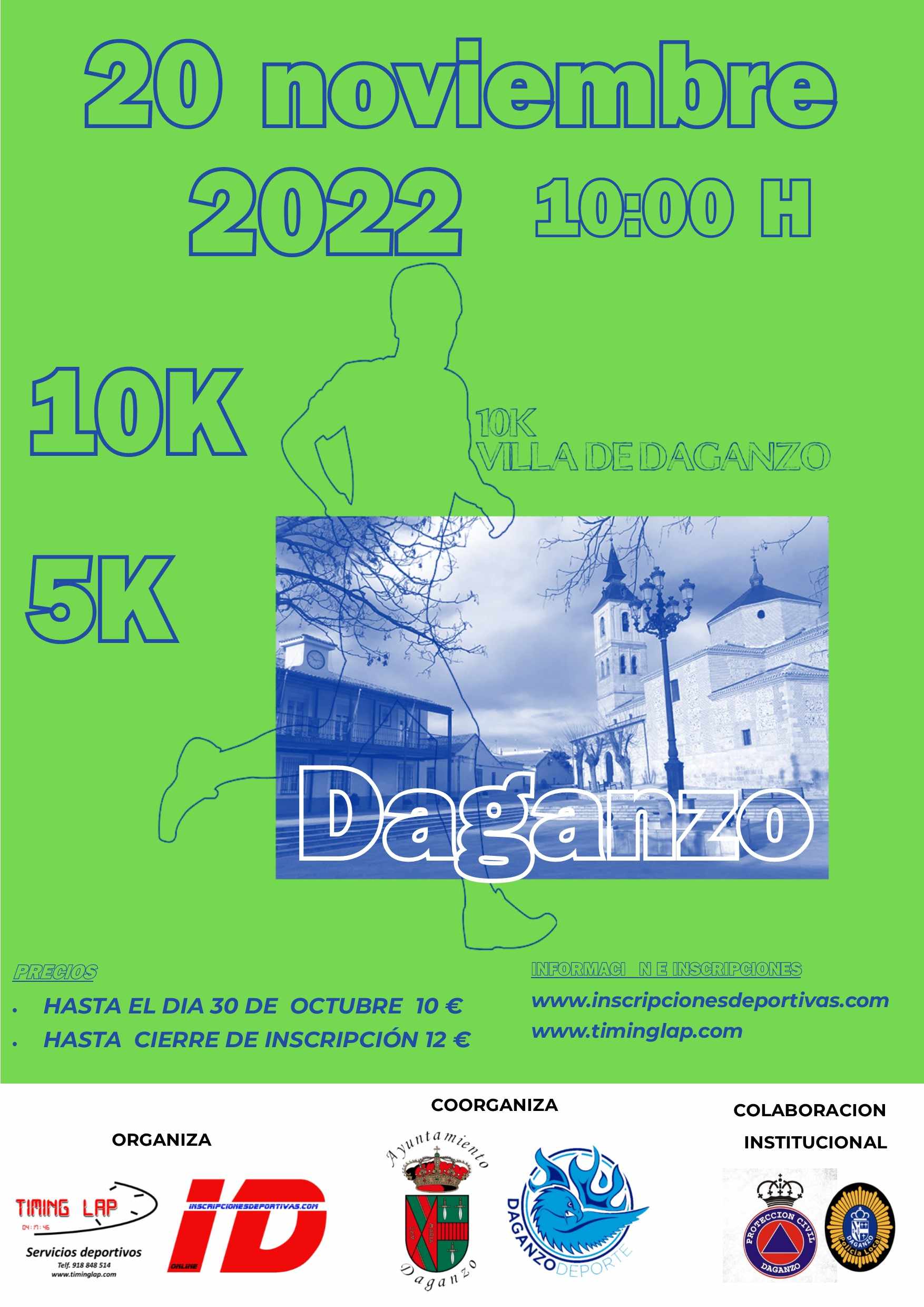 22 CARRERA POPULAR VILLA DE DAGANZO  10K - 5K - Prijava