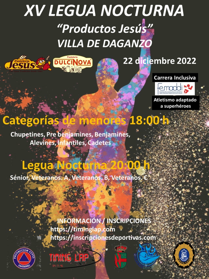 XV LEGUA NOCTURNA PRODUCTOS JESÚS VILLA DE DAGANZO 2022 - Inscreva-se