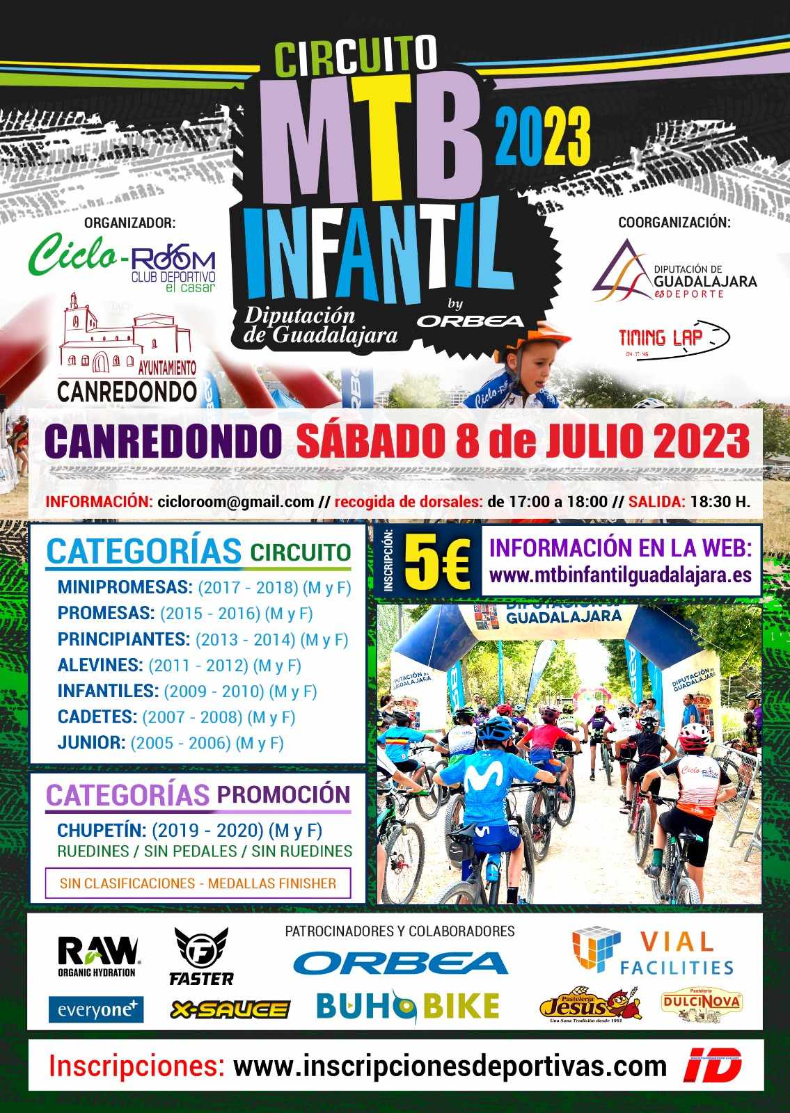 CIRCUITO MTB INFANTIL DIPUTACIÓN DE GUADALAJARA  2023 CANREDONDO - Inscríbete