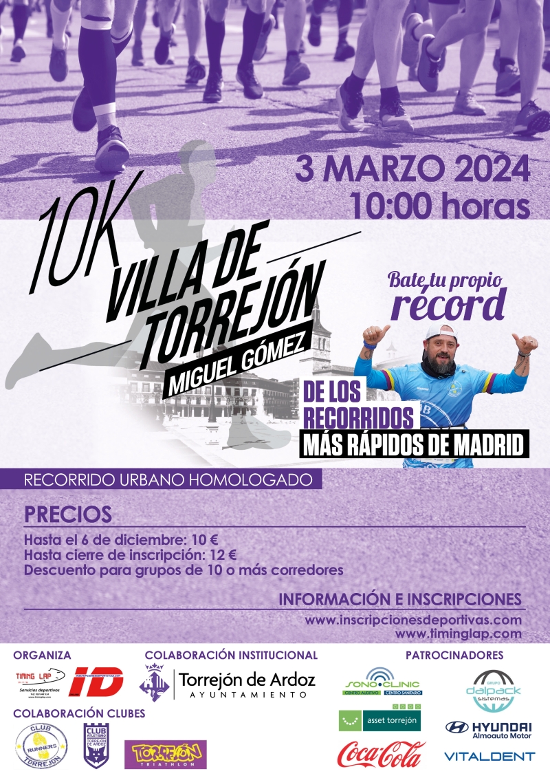 VI VILLA DE TORREJON  10K MIGUEL GOMEZ - Inscrivez-vous