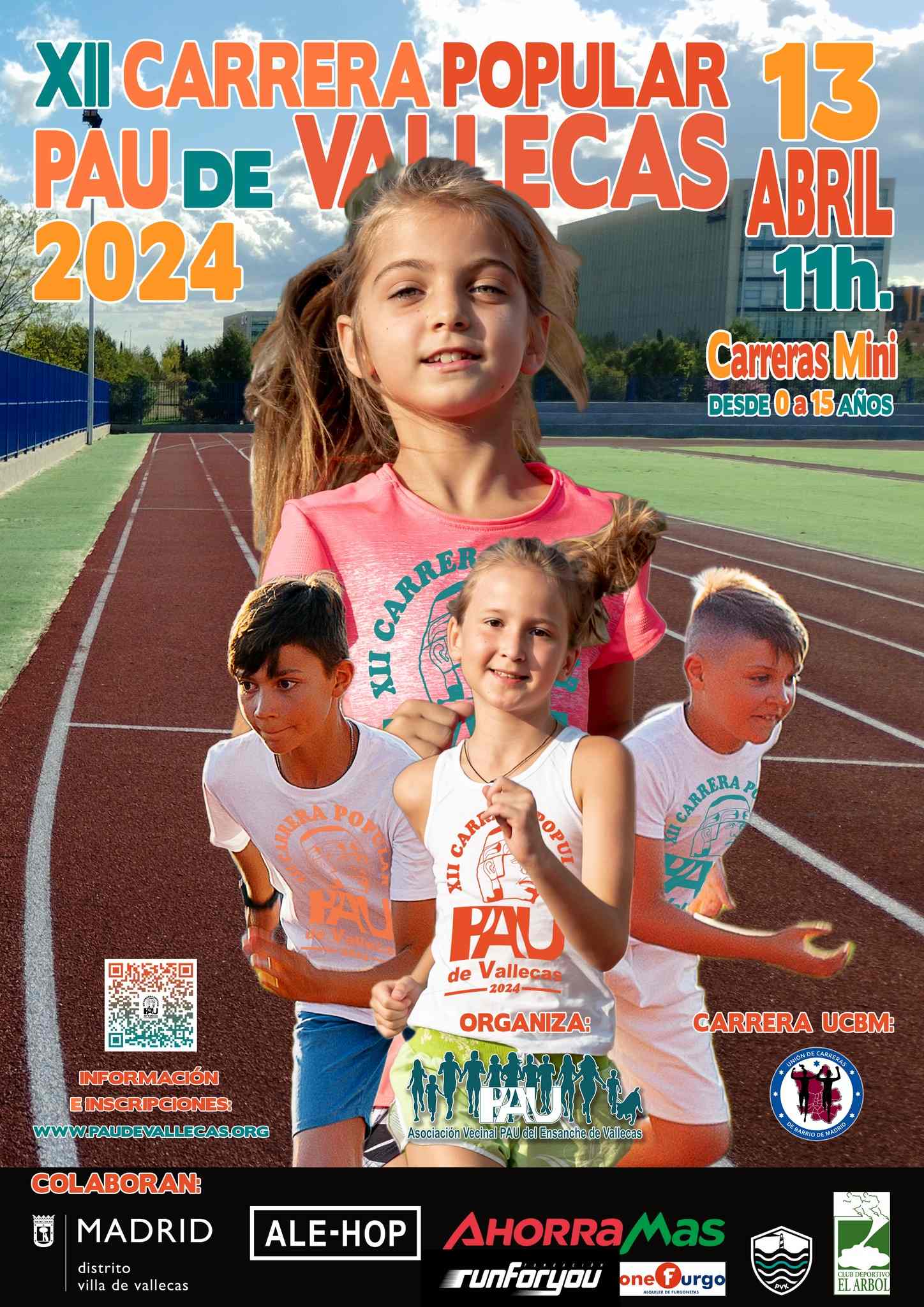 CARRERA INFANTIL PAU DE VALLECAS 2024 - Inscríbete