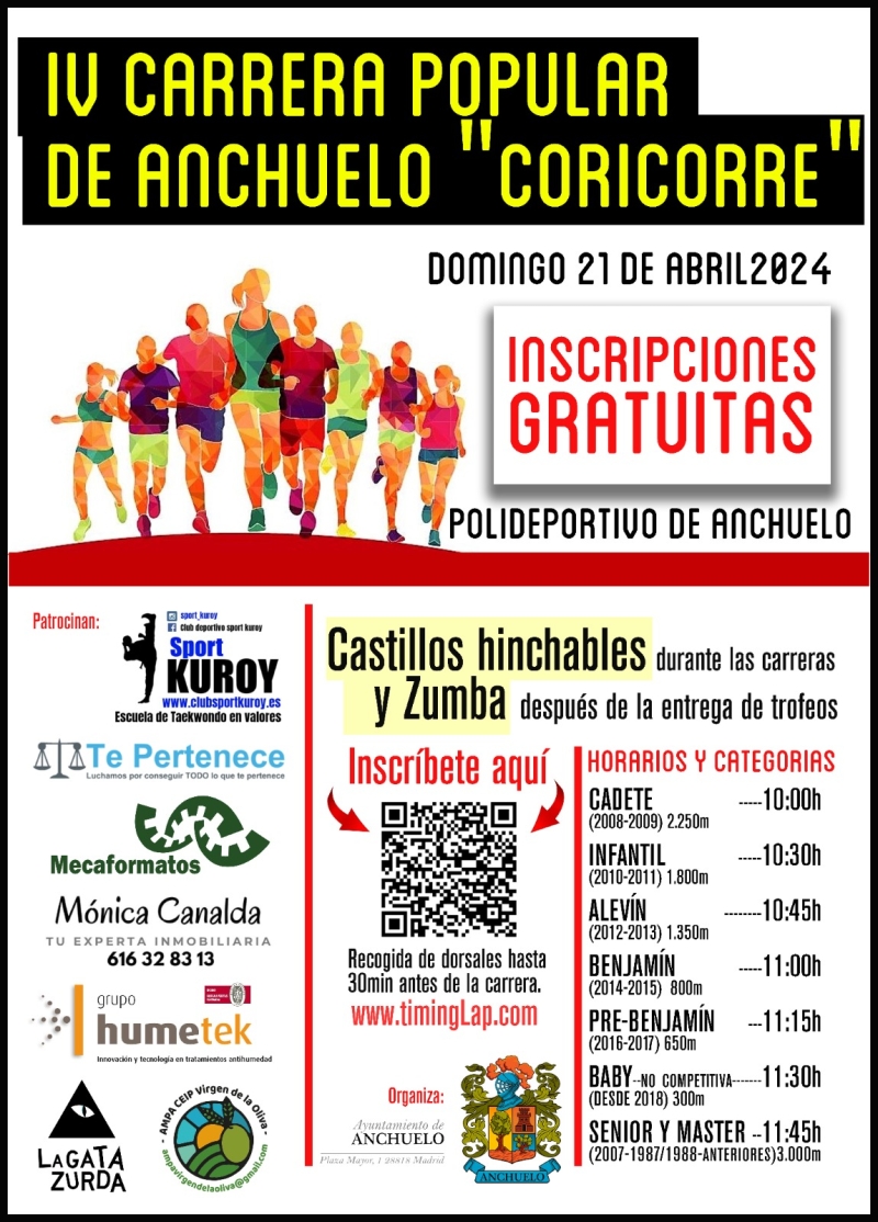 CARRERA POPULAR DE ANCHUELO CORICORRE 2024 - Inscrivez-vous