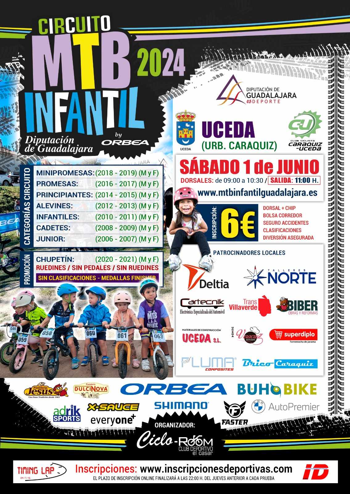 CIRCUITO MTB INFANTIL DIPUTACIÓN DE GUADALAJARA  2024  UCEDA - Inscriu-te