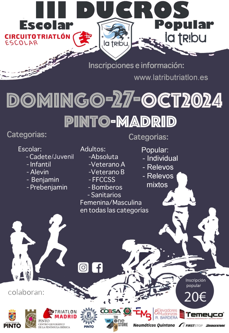 III DUCROSS POPULAR LA TRIBU 4BS TRIATLON - Inscríbete