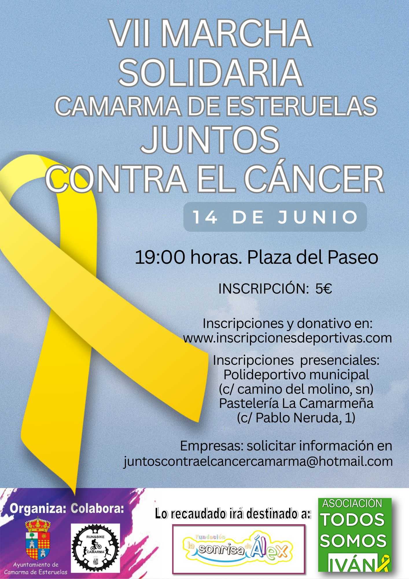 MARCHA SOLIDARIA CONTRA EL CANCER CAMARMA DE ESTERUELAS 2025 - Inscríbete