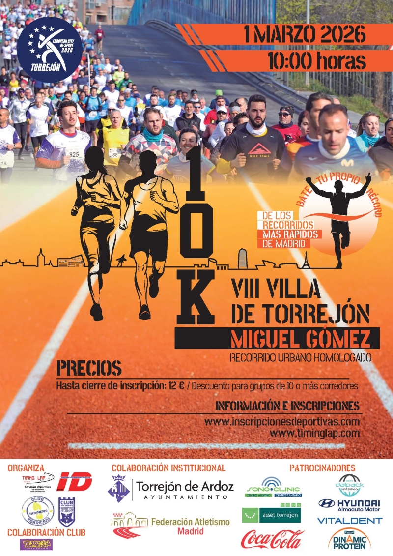 VIII VILLA DE TORREJON  10K MIGUEL GOMEZ - Inscríbete