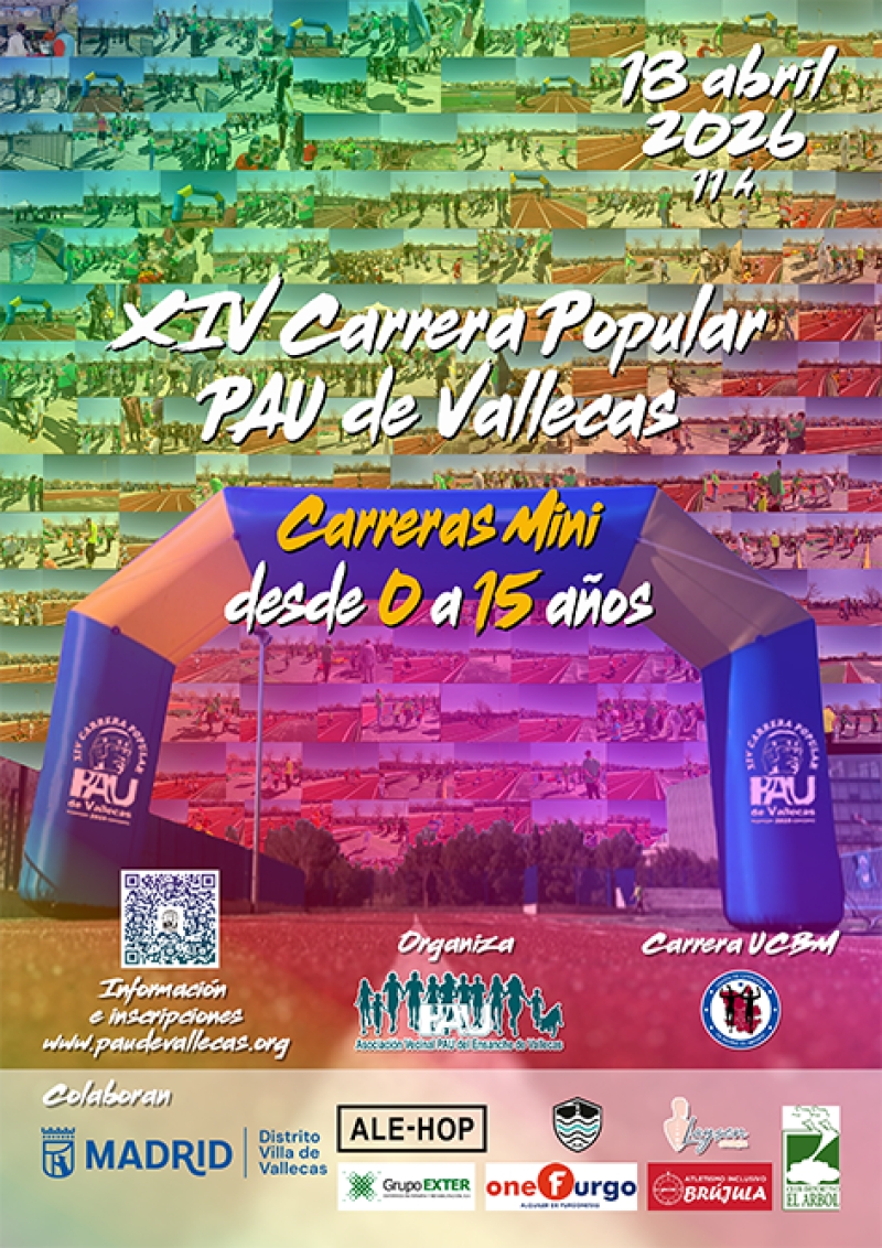 CARRERA INFANTIL PAU DE VALLECAS 2026 - Inscríbete