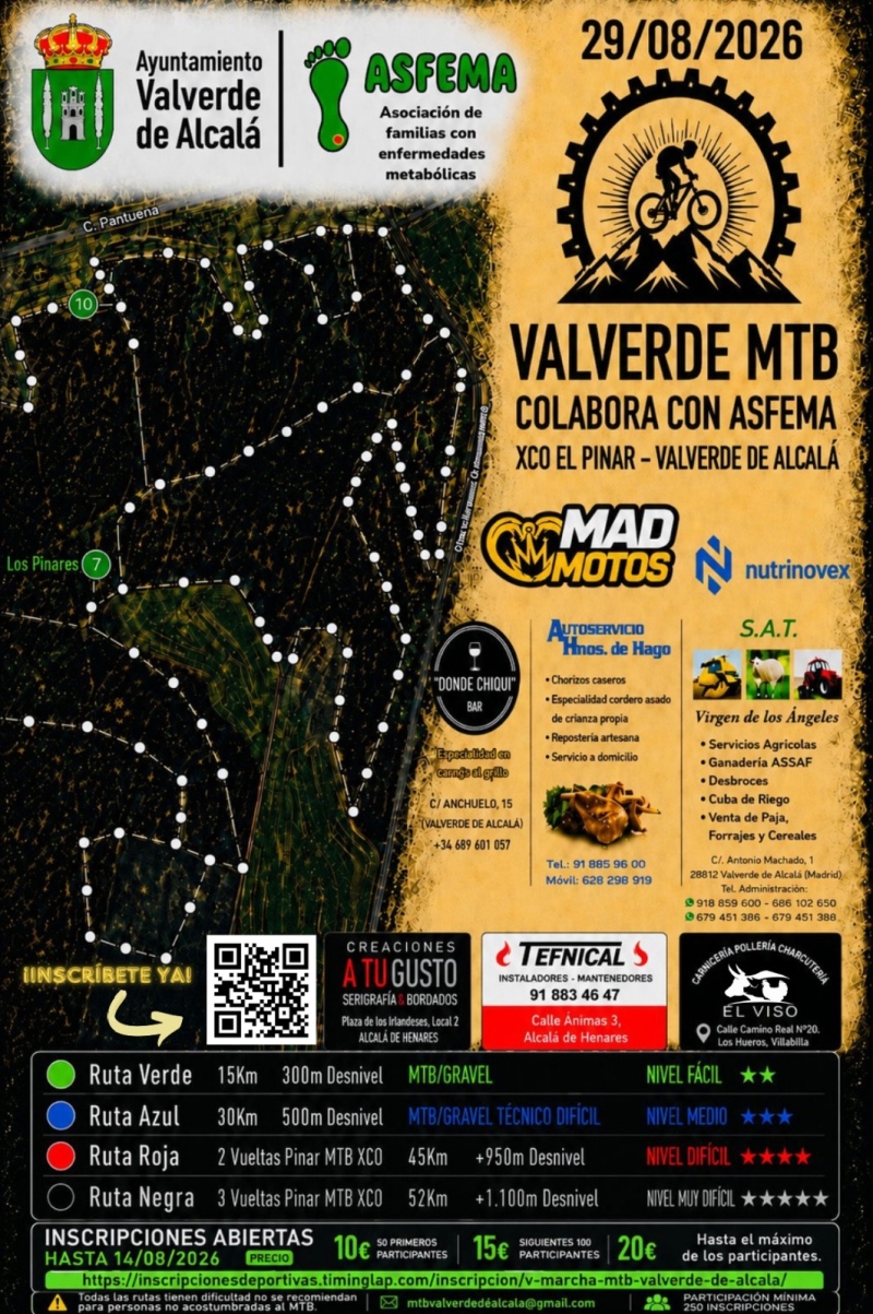 V MARCHA MTB VALVERDE DE ALCALÁ - Inscríbete