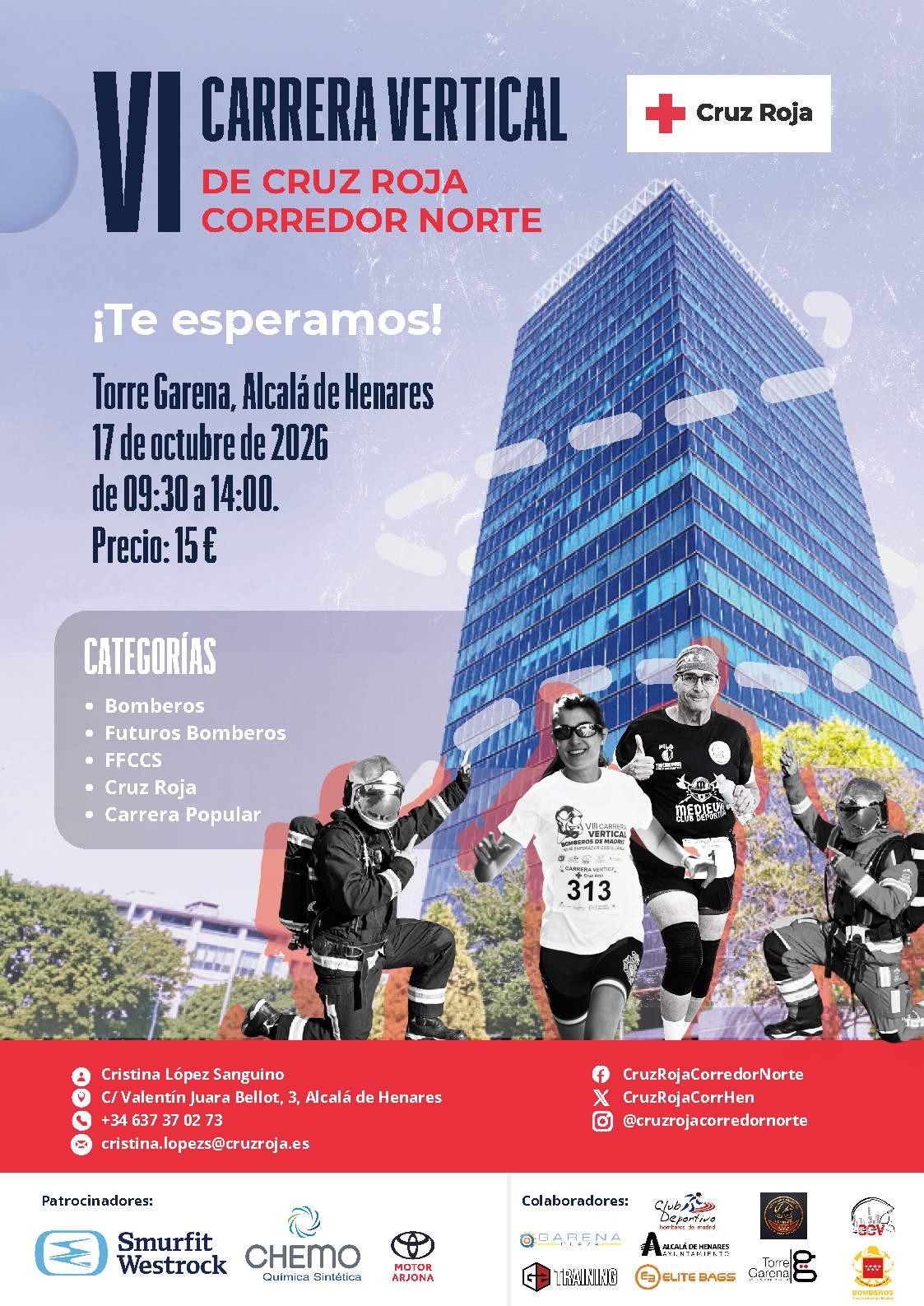 Abiertas las inscripciones para la VI Carrera Vertical de Cruz Roja Corredor Norte en Alcalá de Henares