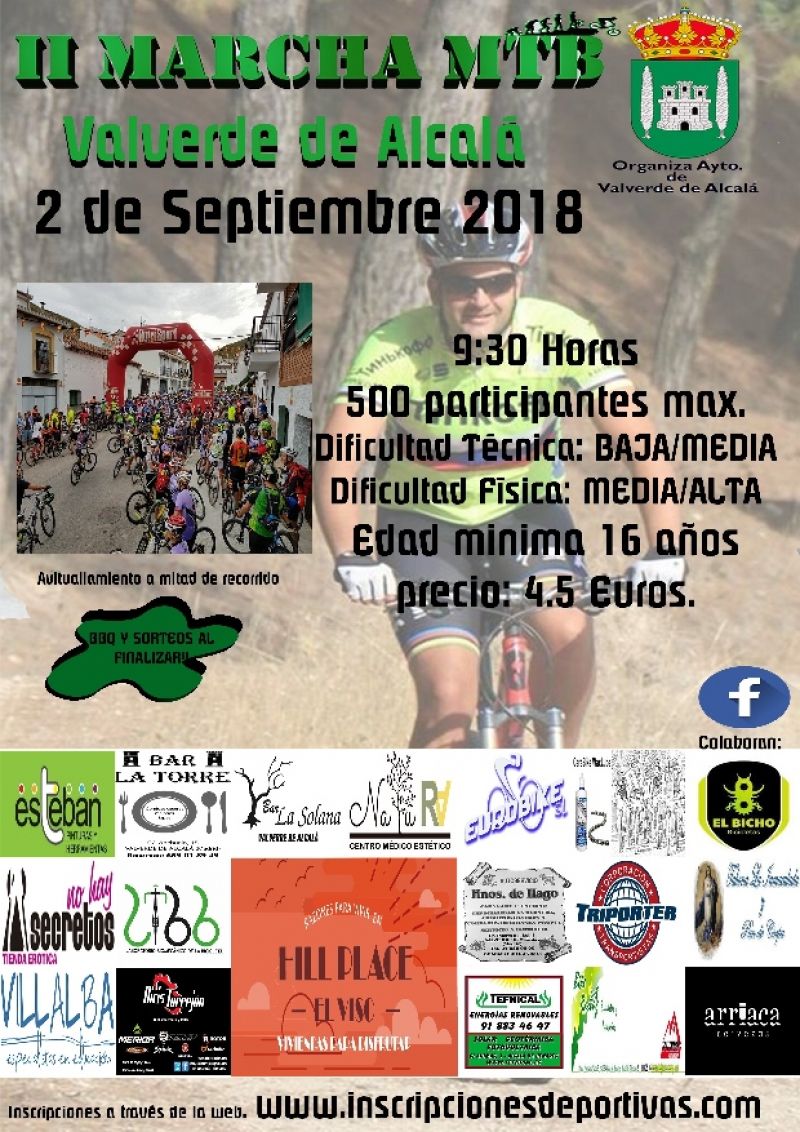 II MARCHA MTB VALVERDE DE ALCALÁ - Inscríbete