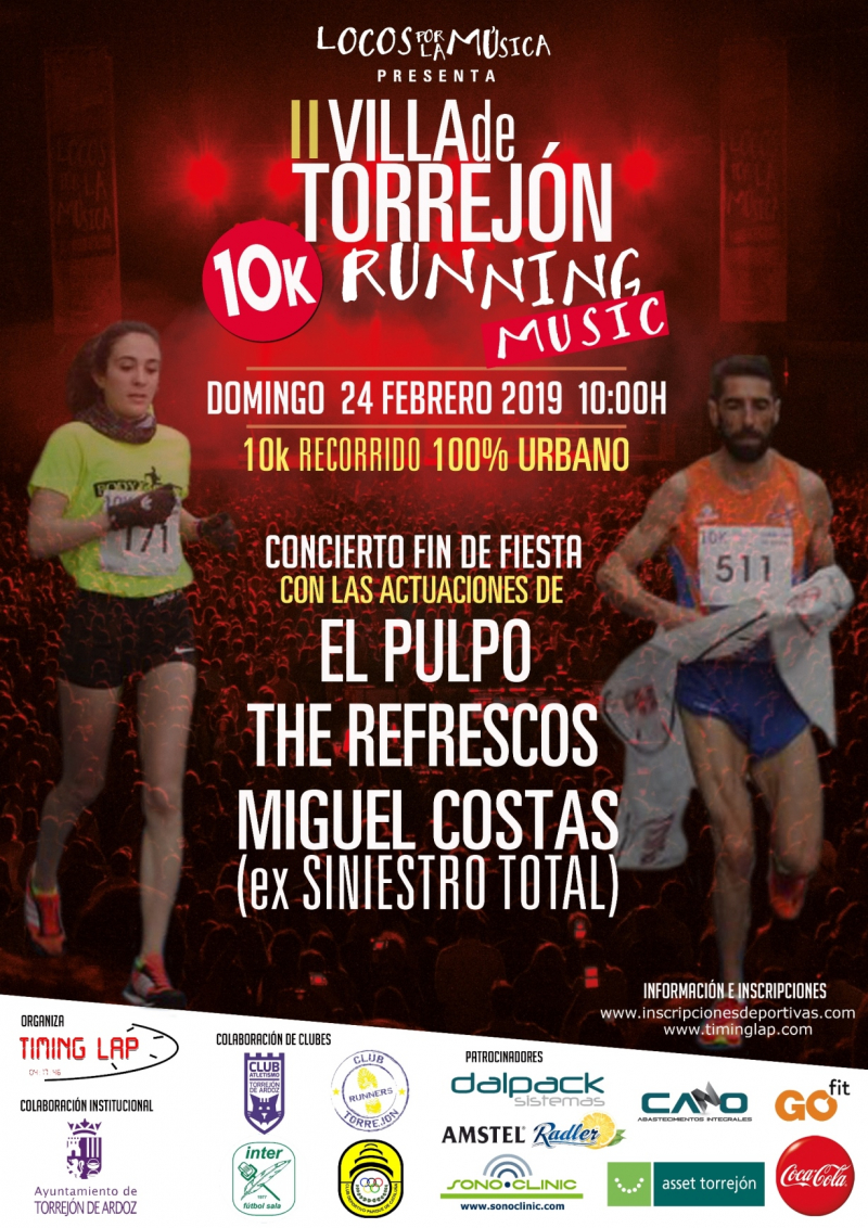 II VILLA DE TORREJON  10K RUNNING MUSIC - Inscríbete