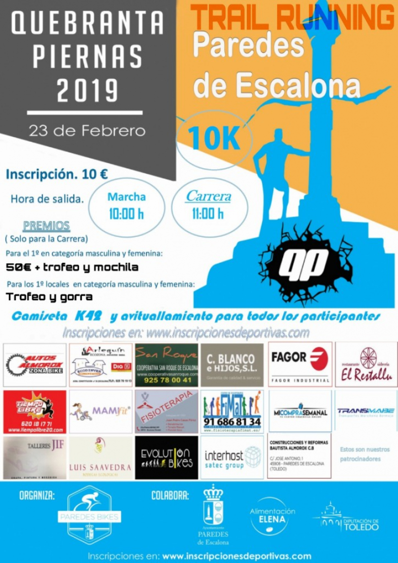 TRAIL WALK & RUNNING 10K  QUEBRANTA PIERNAS - Inskriba zaitez