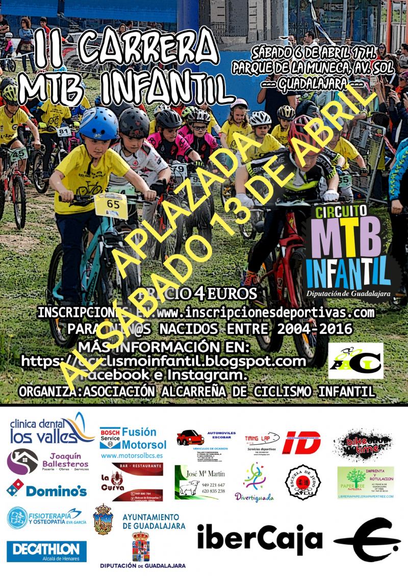 II CARRERA MTB INFANTIL GUADALAJARA - Inscríbete