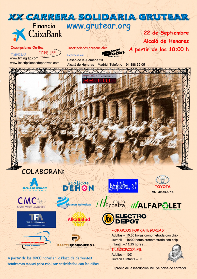 XX ANIVERSARIO CARRERA SOLIDARIA GRUTEAR - Inscríbete