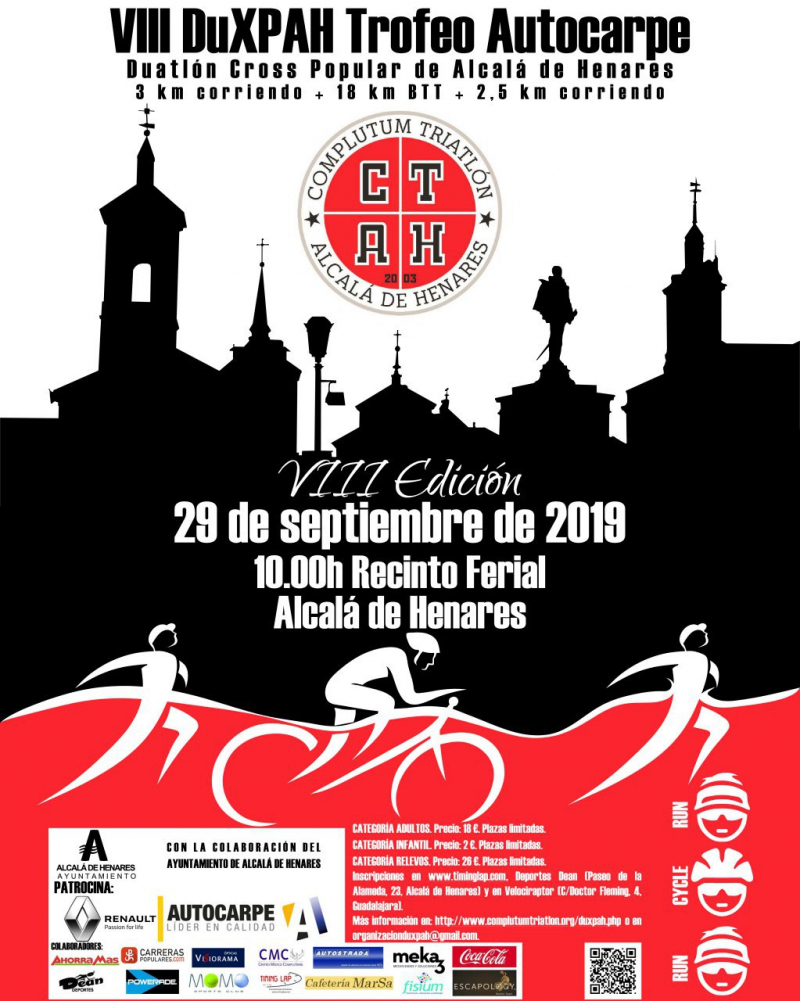 VIII DUATLON CROSS DE ALCALÁ DE HENARES (TROFEO AUTOCARPE) - Inscríbete