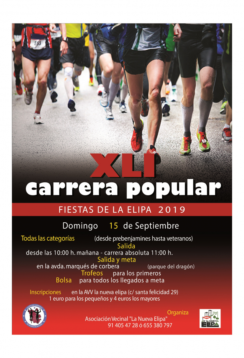 41 CARRERA POPULAR FIESTAS DE LA ELIPA - Inscríbete