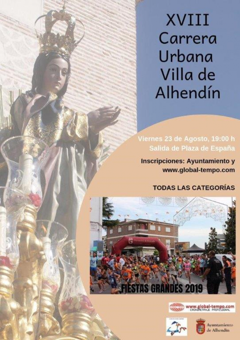 XVIII CARRERA URBANA “VILLA DE ALHENDÍN” - Inscríbete