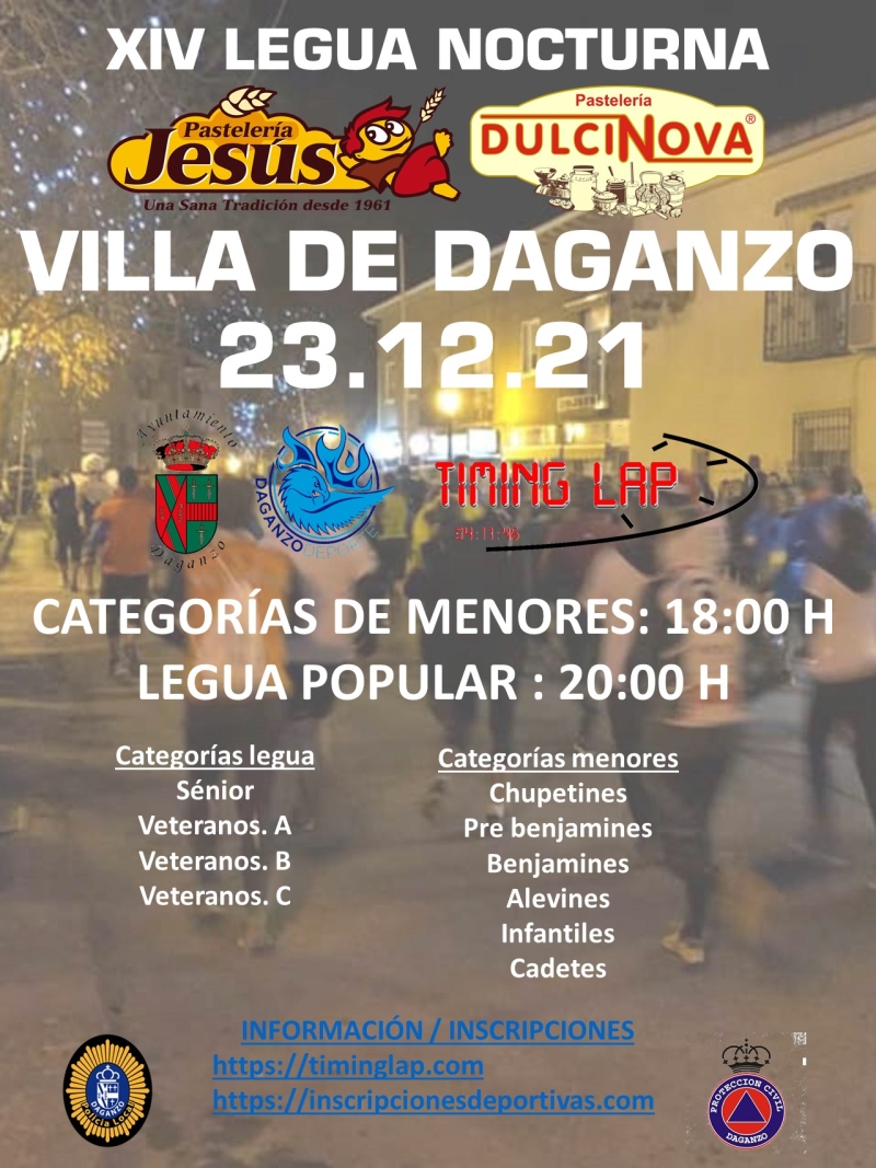 LEGUA NOCTURNA PRODUCTOS JESÚS, DAGANZO 2021 - Inscríbete LEGUA NOCTURNA PRODUCTOS JESÚS, DAGANZO 2021 - Inscríbete