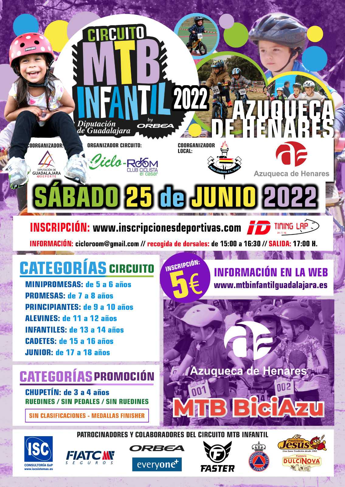 CIRCUITO MTB INFANTIL DIPUTACIÓN DE GUADALAJARA BY ORBEA 2022  AZUQUECA DE HENARES - Inscríbete CIRCUITO MTB INFANTIL DIPUTACIÓN DE GUADALAJARA BY ORBEA 2022  AZUQUECA DE HENARES - Inscríbete