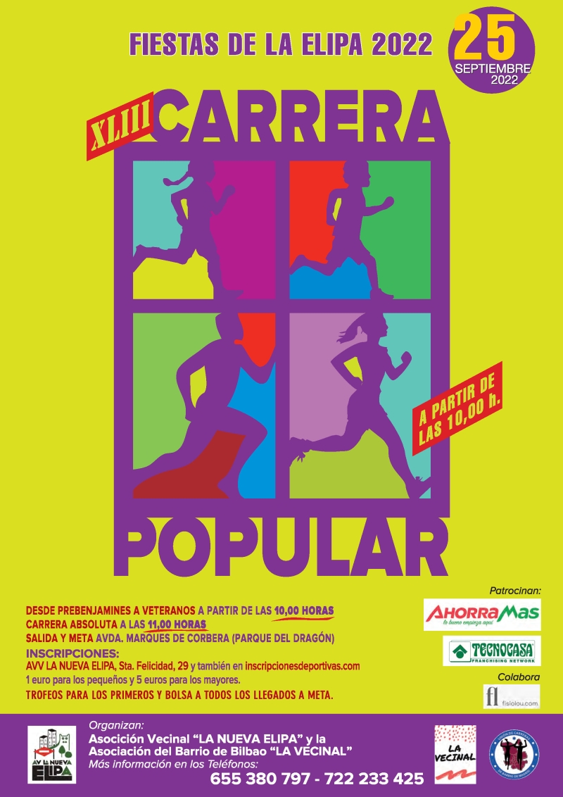 XLIII CARRERA POPULAR LA ELIPA - Inscríbete XLIII CARRERA POPULAR LA ELIPA - Inscríbete