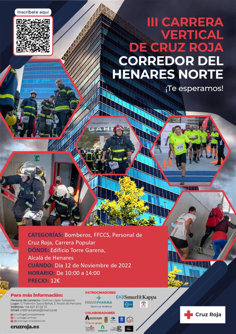 III CARRERA VERTICAL TORREGARENA, CRUZ ROJA CORREDOR DEL HENARES NORTE  2022 - Inscríbete III CARRERA VERTICAL TORREGARENA, CRUZ ROJA CORREDOR DEL HENARES NORTE  2022 - Inscríbete