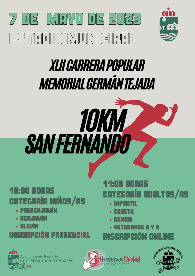 42 CARRERA POPULAR SAN FERNANDO DE HENARES 2023 - Inscríbete