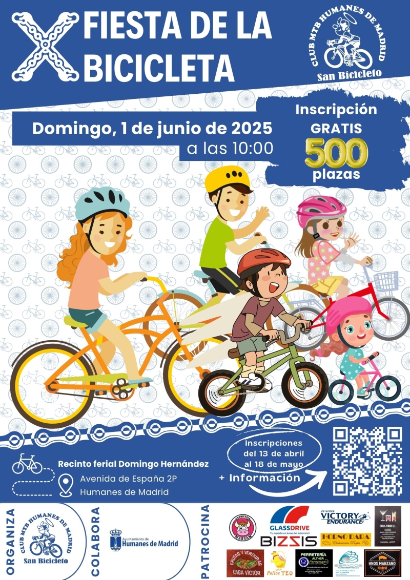 X FIESTA DE LA BICICLETA EN FAMILIA HUMANES 2025 - Inscríbete X FIESTA DE LA BICICLETA EN FAMILIA HUMANES 2025 - Inscríbete