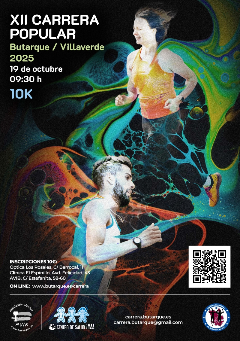 Cartel del evento XII CARRERA POPULAR BUTARQUE-VILLAVERDE 2025