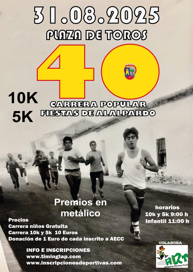 Cartel del evento 40 CARRERA POPULAR VILLA DE ALALPARDO