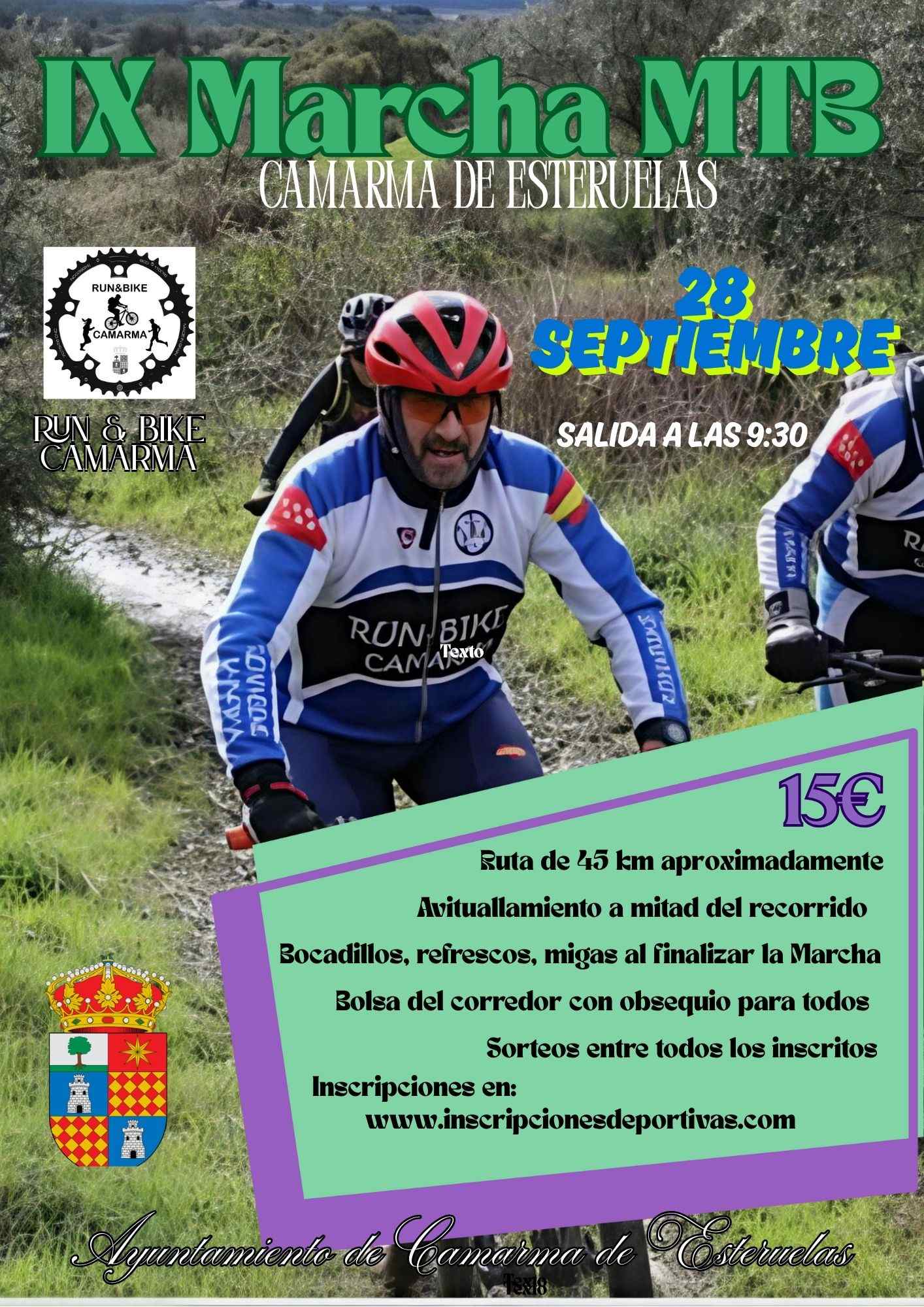 Cartel del evento IX MARCHA MTB CAMARMA