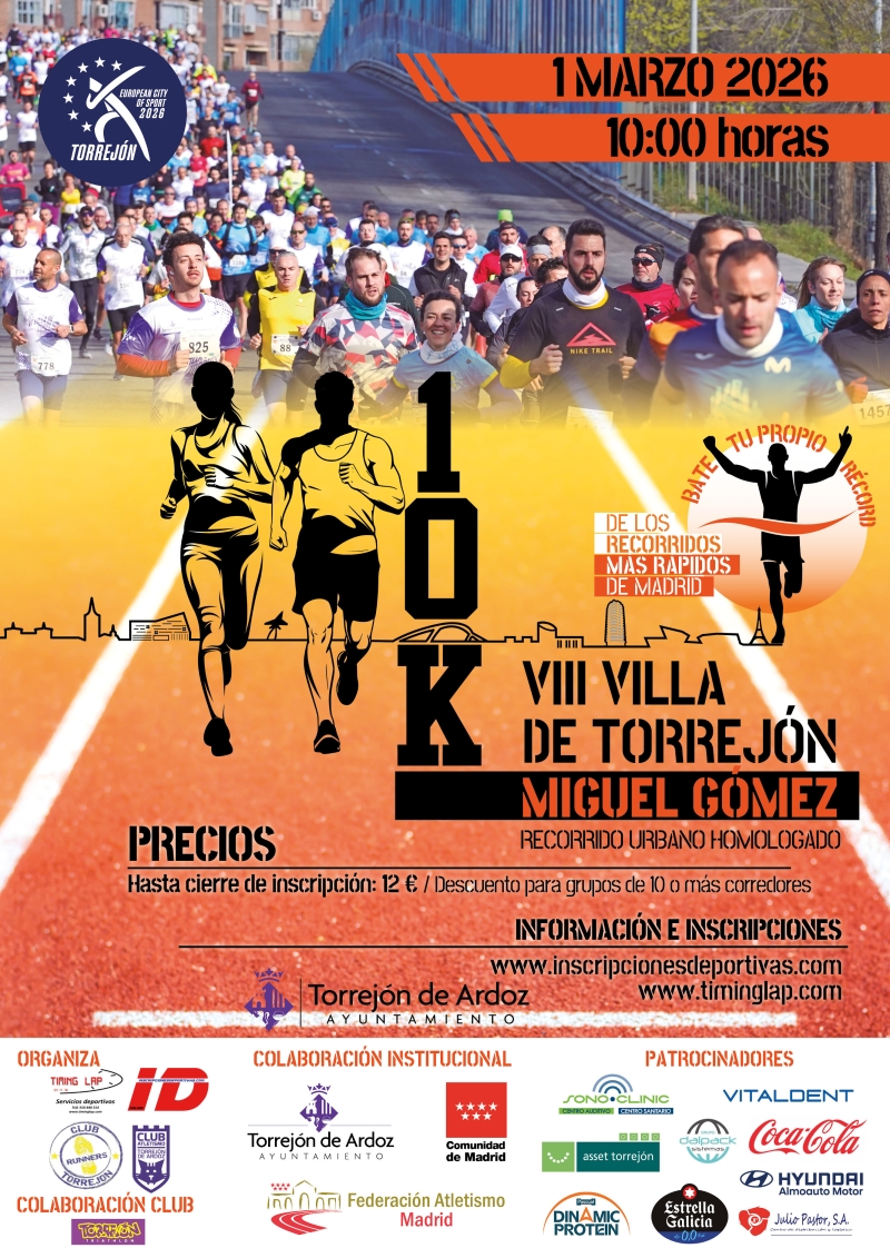 Resultados VIII VILLA DE TORREJON  10K MIGUEL GOMEZ