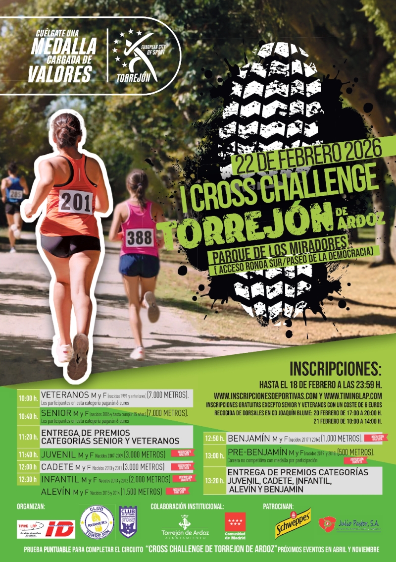 Resultados I CROSS CHALLENGE MIRADORES TORREJÓN DE ARDOZ
